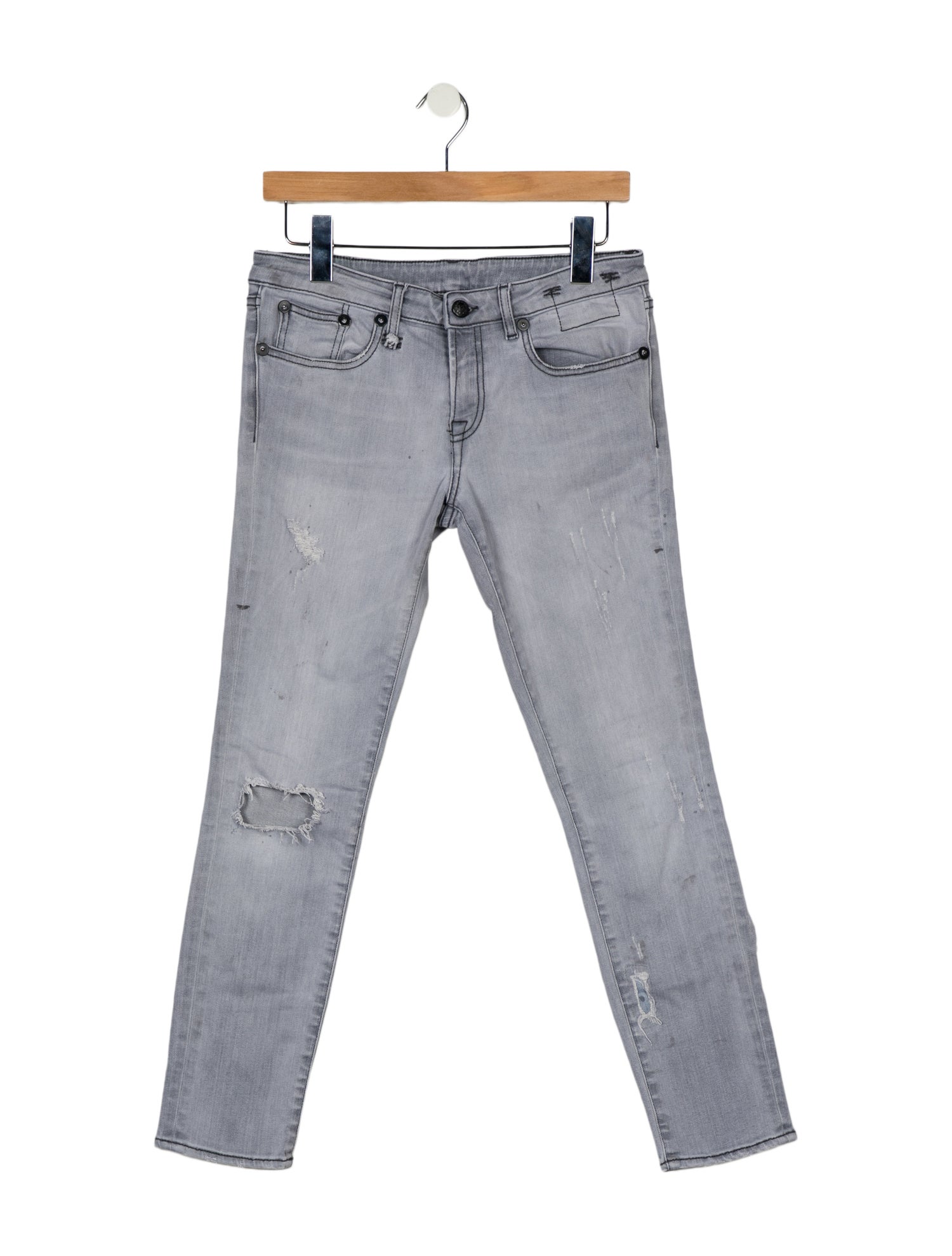 R13 Mid-Rise Skinny Leg Jeans