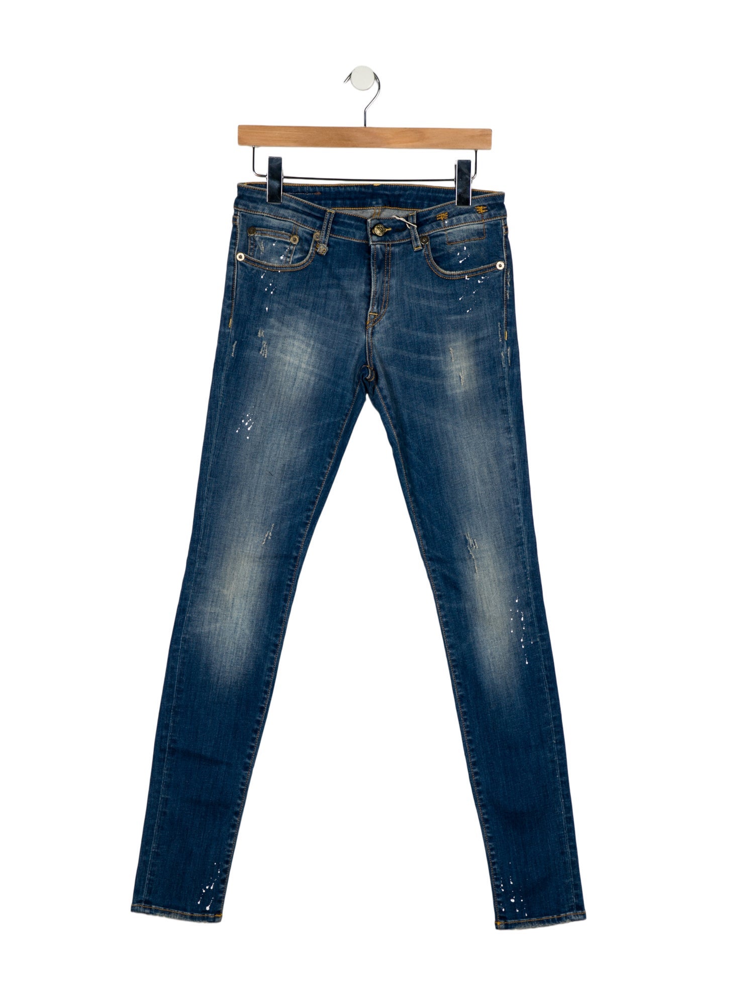R13 Mid-Rise Skinny Leg Jeans