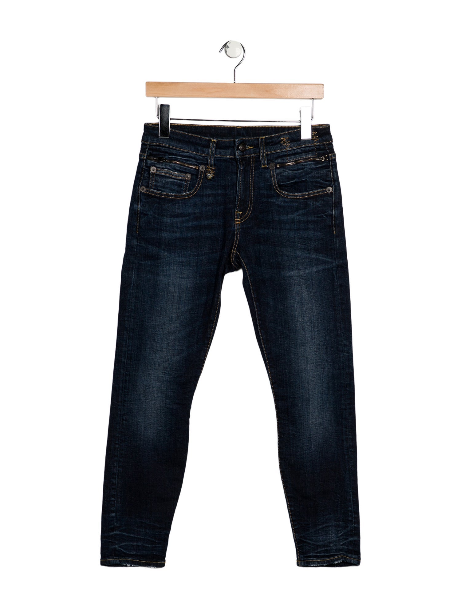 R13 Mid-Rise Skinny Leg Jeans