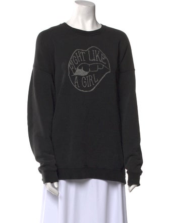 R13 Graphic Print Crew Neck Sweatshirt