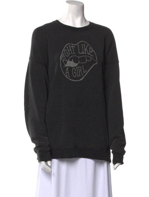 R13 Graphic Print Crew Neck Sweatshirt