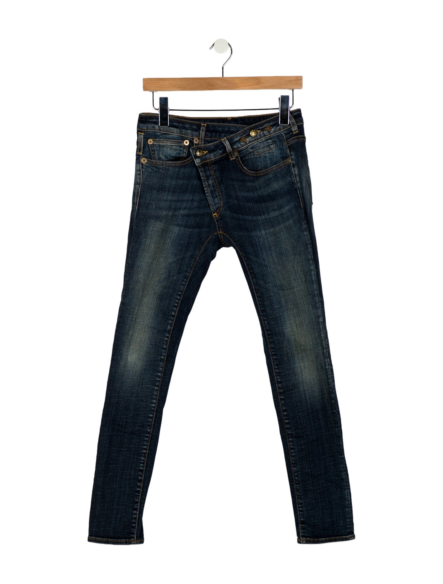 R13 Mid-Rise Skinny Leg Jeans