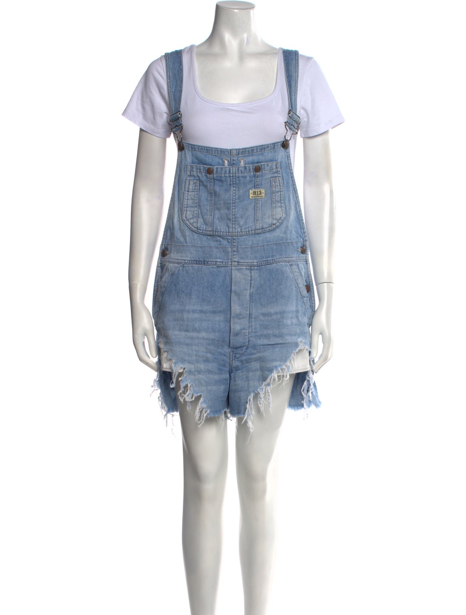 R13 Square Neckline Romper