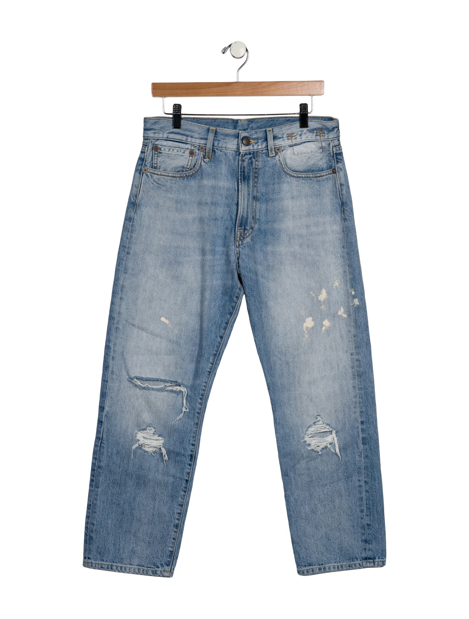 R13 High-Rise Straight Leg Jeans