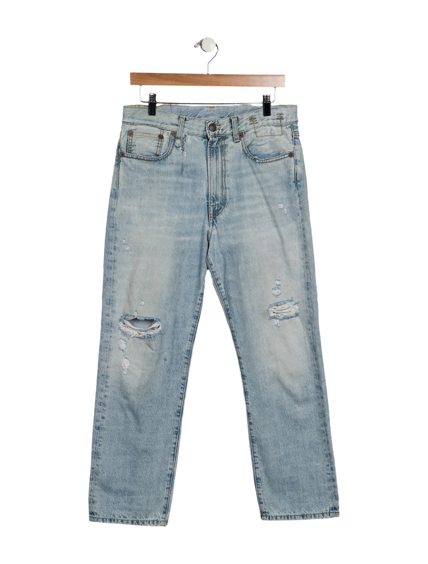 R13 High-Rise Straight Leg Jeans