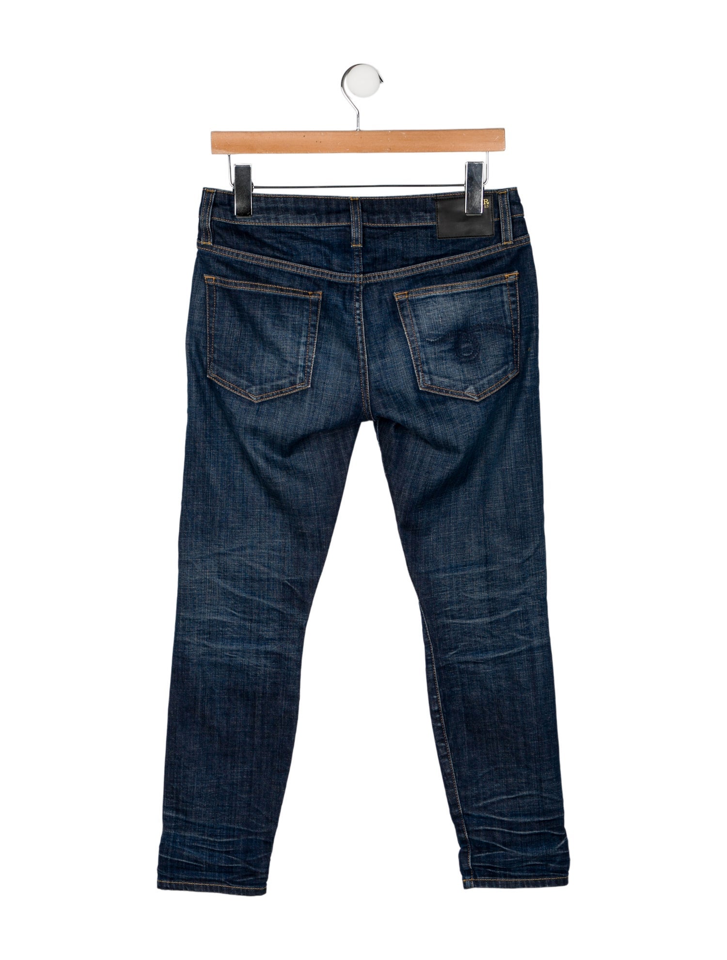 R13 Mid-Rise Skinny Leg Jeans