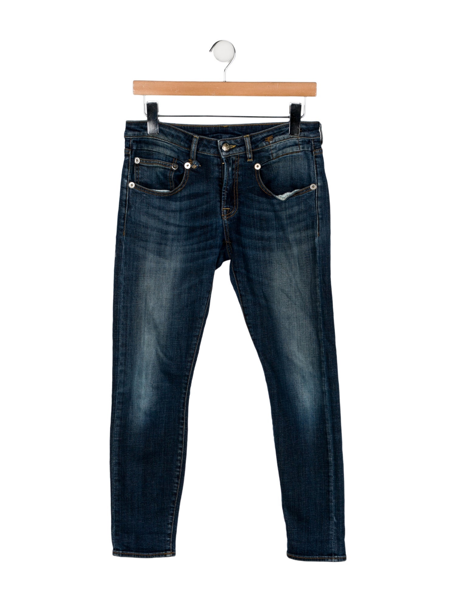 R13 Low-Rise Skinny Leg Jeans