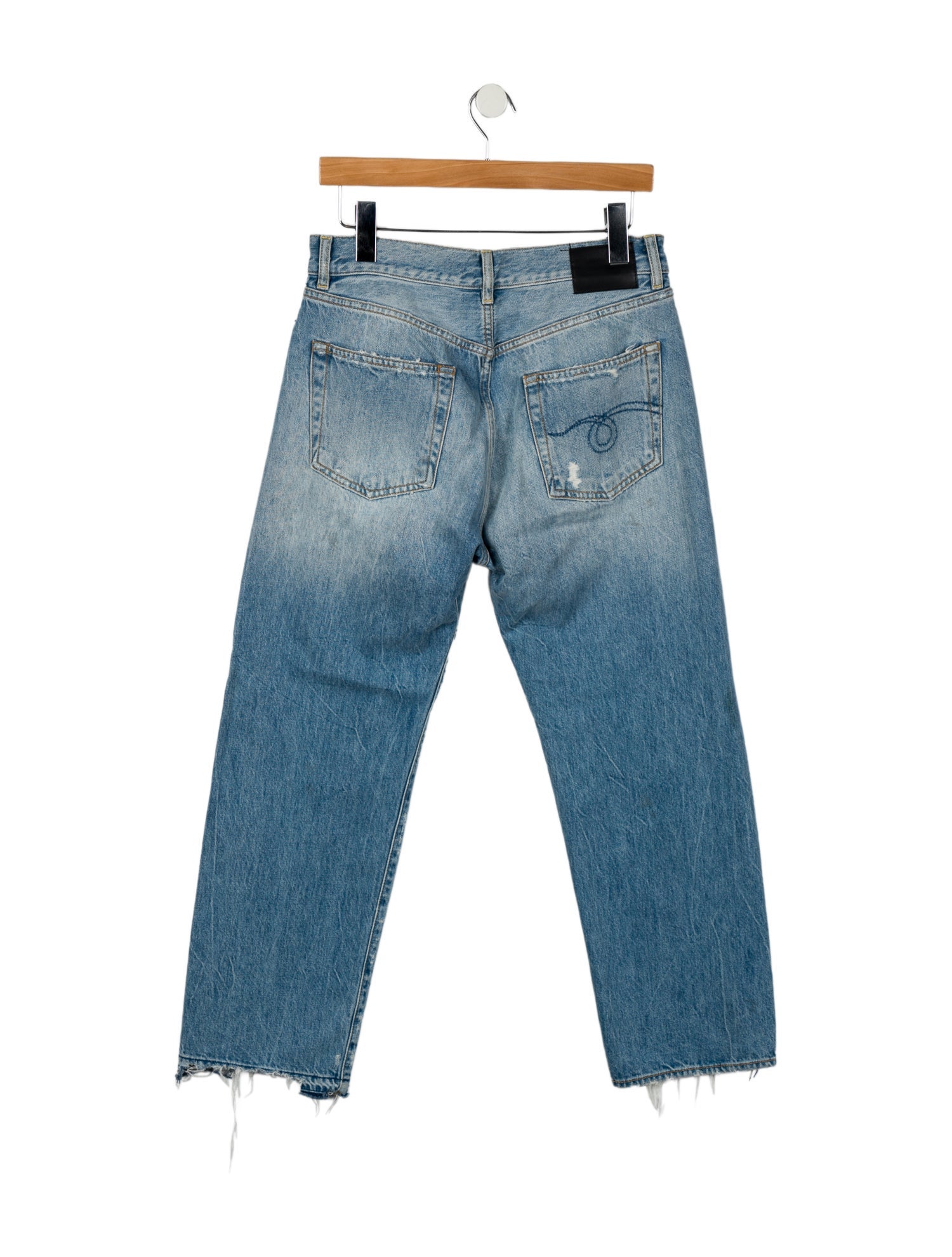 R13 Mid-Rise Straight Leg Jeans