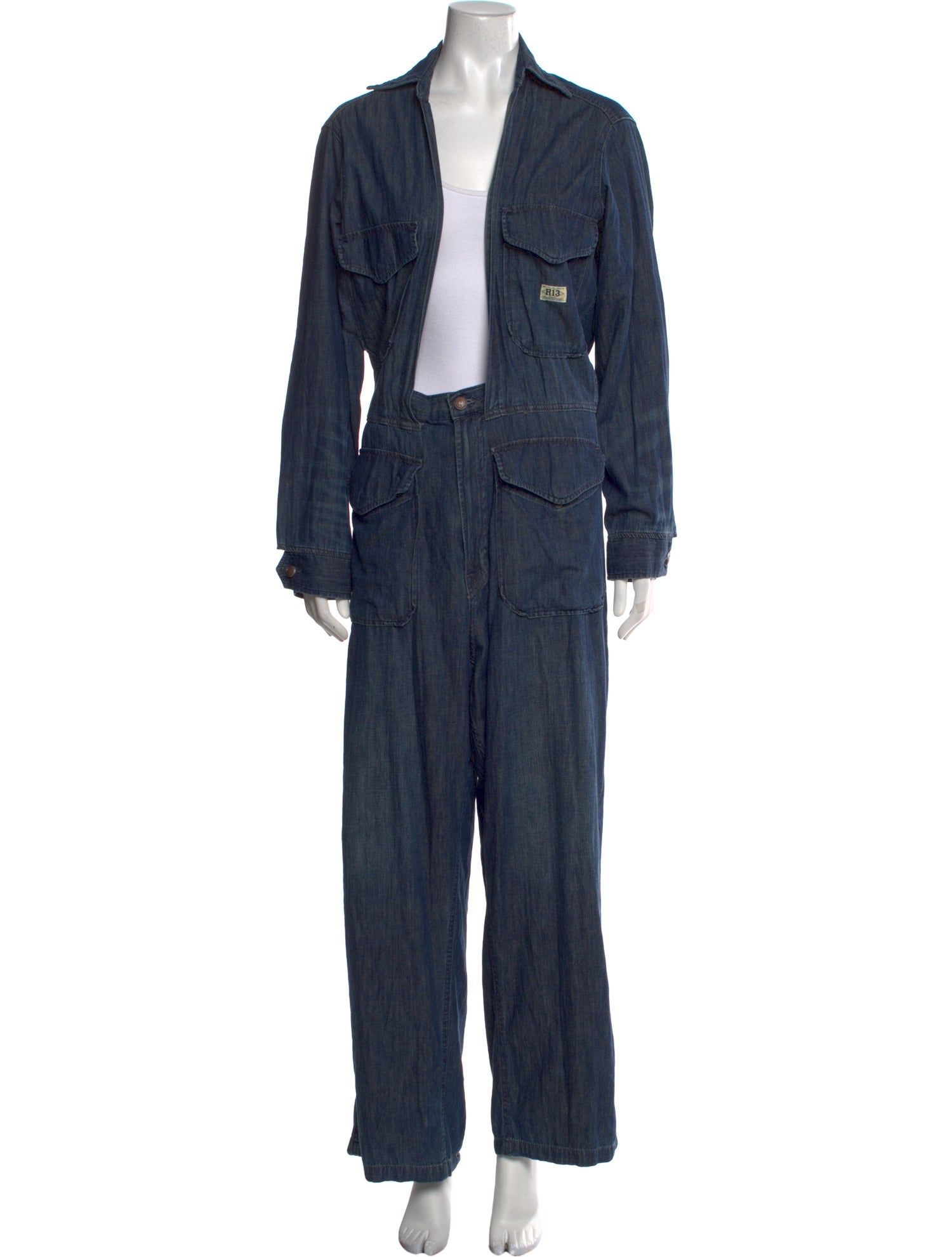 R13 Plunge Neckline Jumpsuit