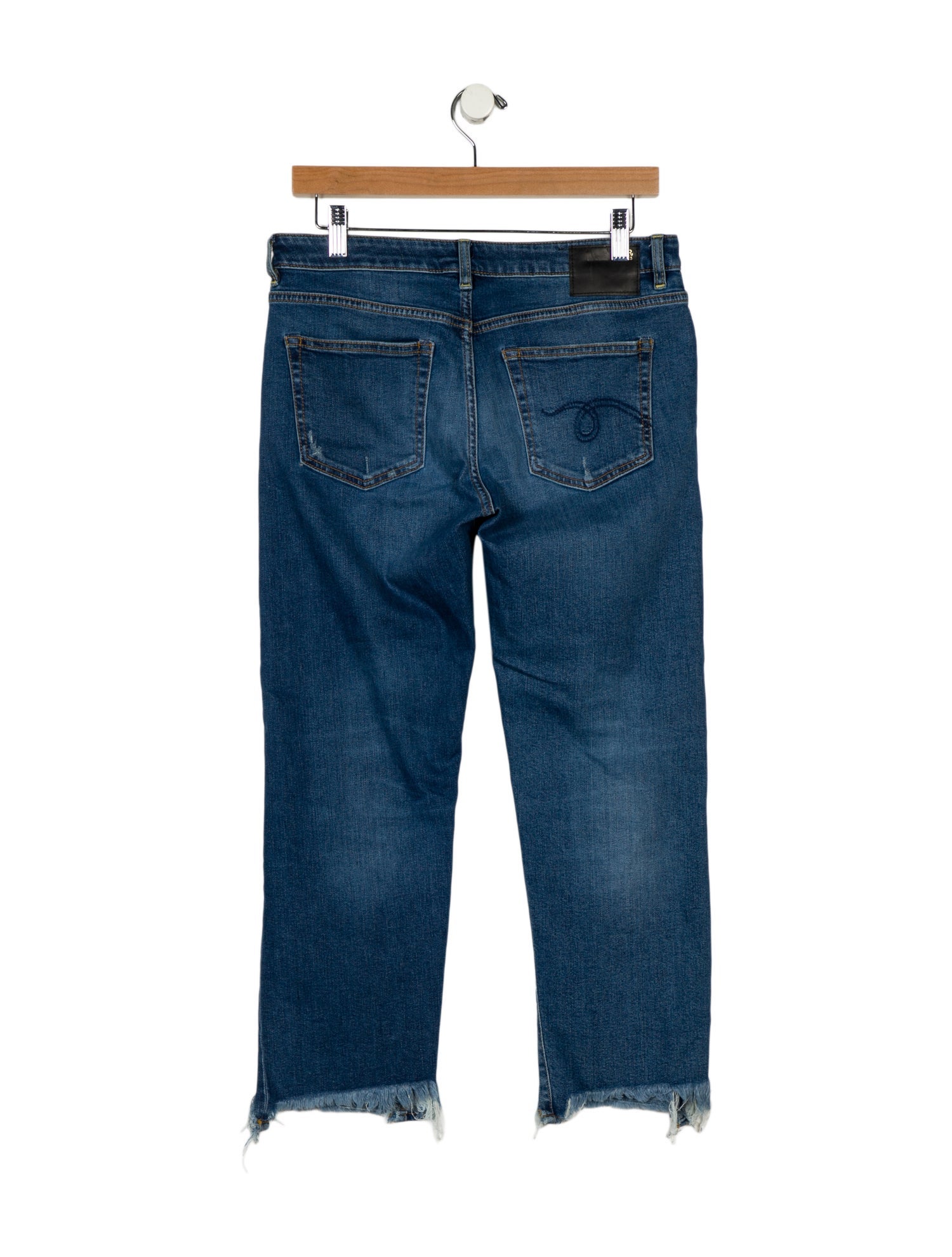 R13 Mid-Rise Straight Leg Jeans