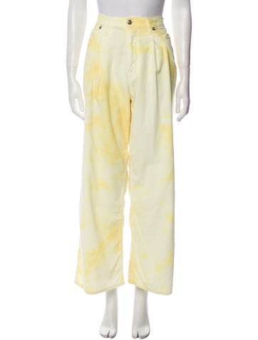 R13 Pants Tie-Dye Print Wide Leg S
