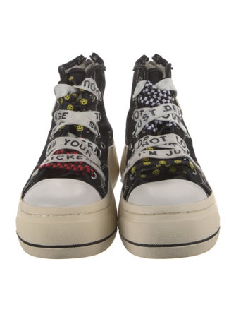 R13 Canvas Colorblock Pattern Sneakers