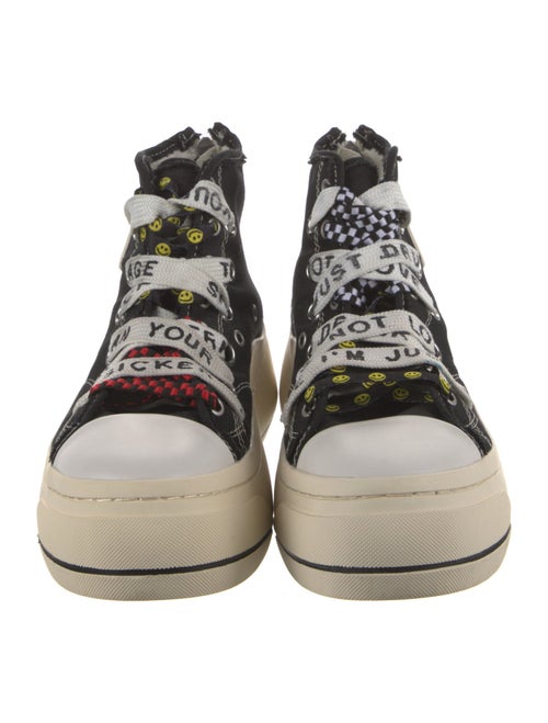 R13 Canvas Colorblock Pattern Sneakers