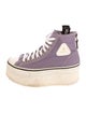 R13 Canvas Distressed Accents Wedge Sneakers