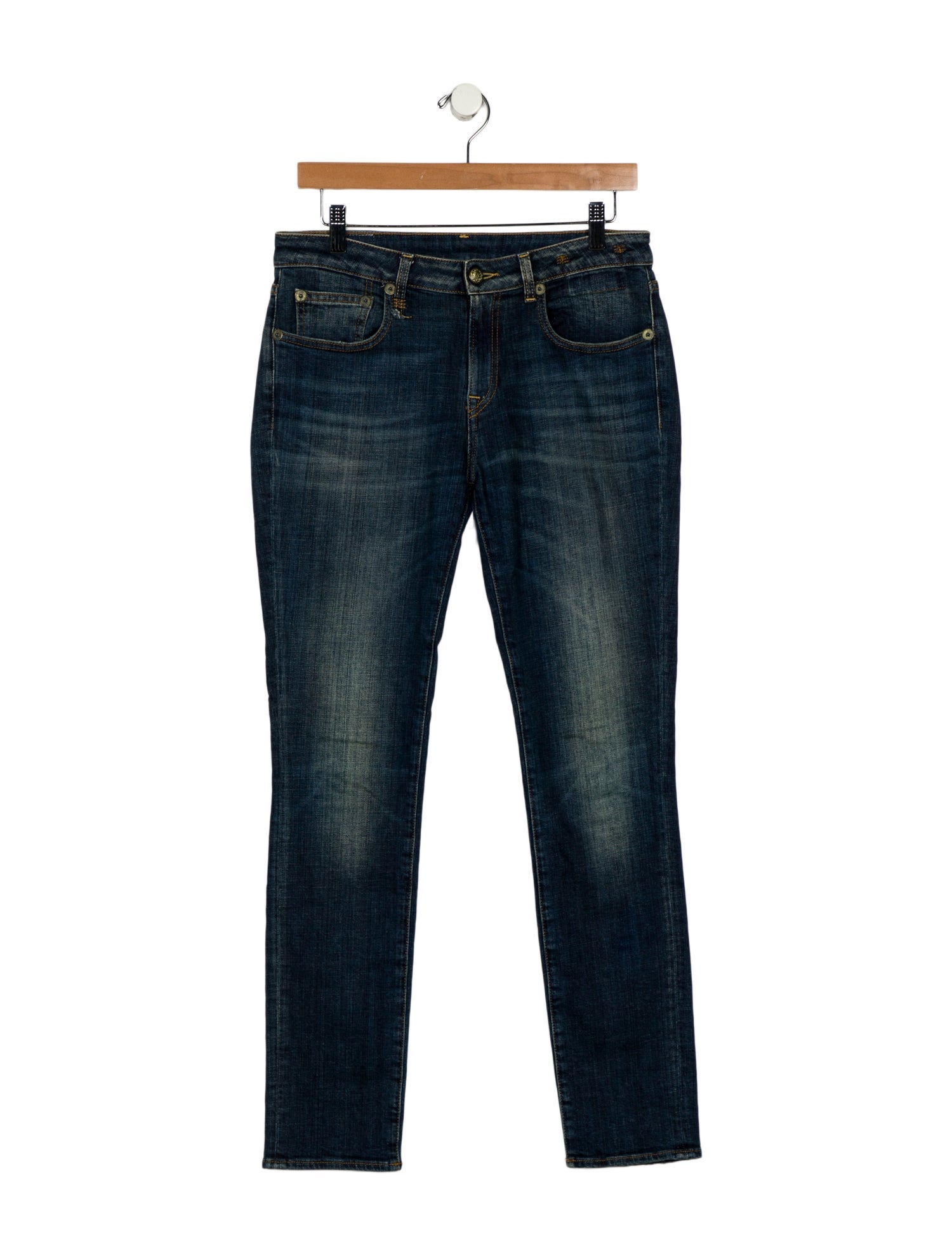 R13 Mid-Rise Skinny Leg Jeans