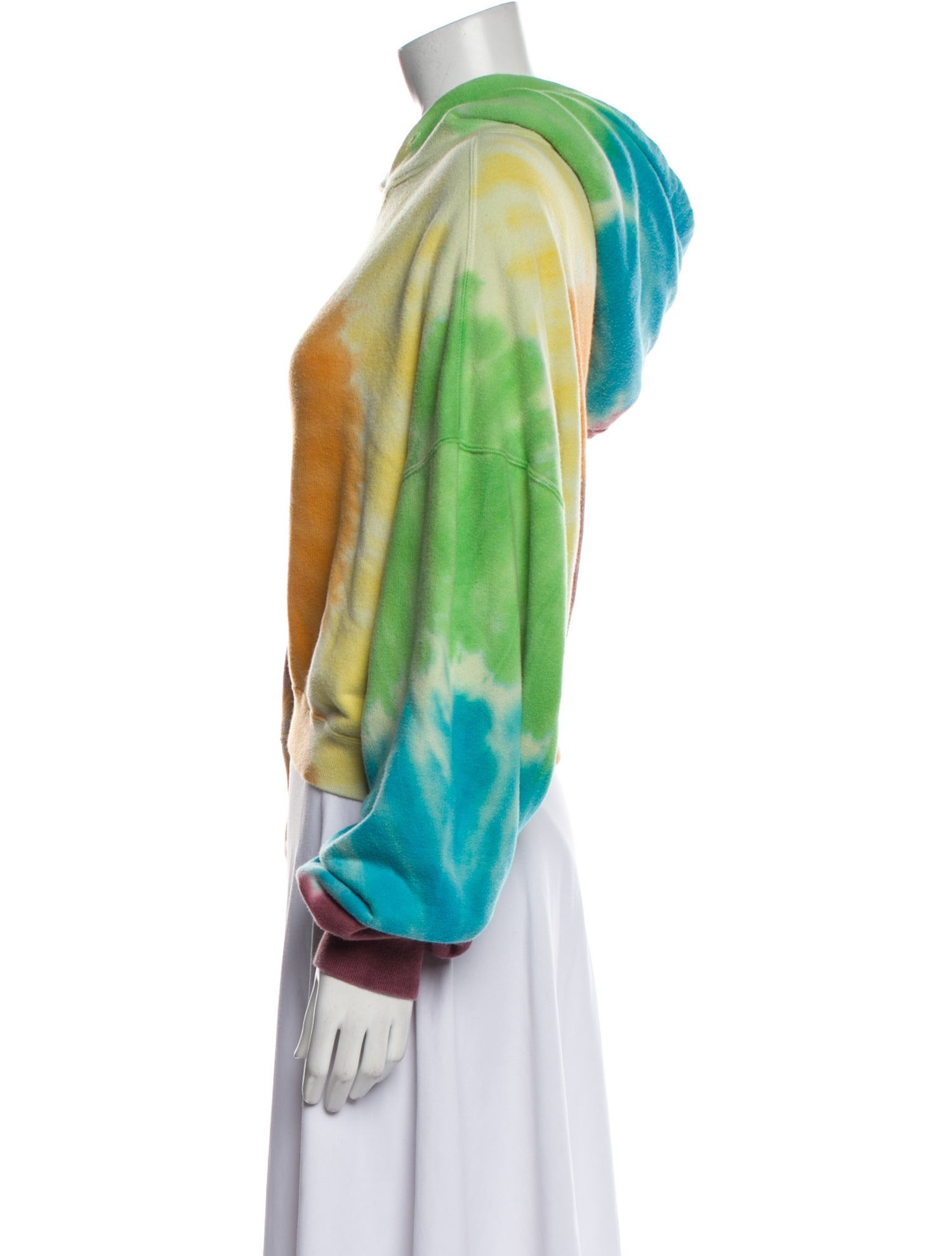 R13 Tie-Dye Print V-Neck Sweatshirt