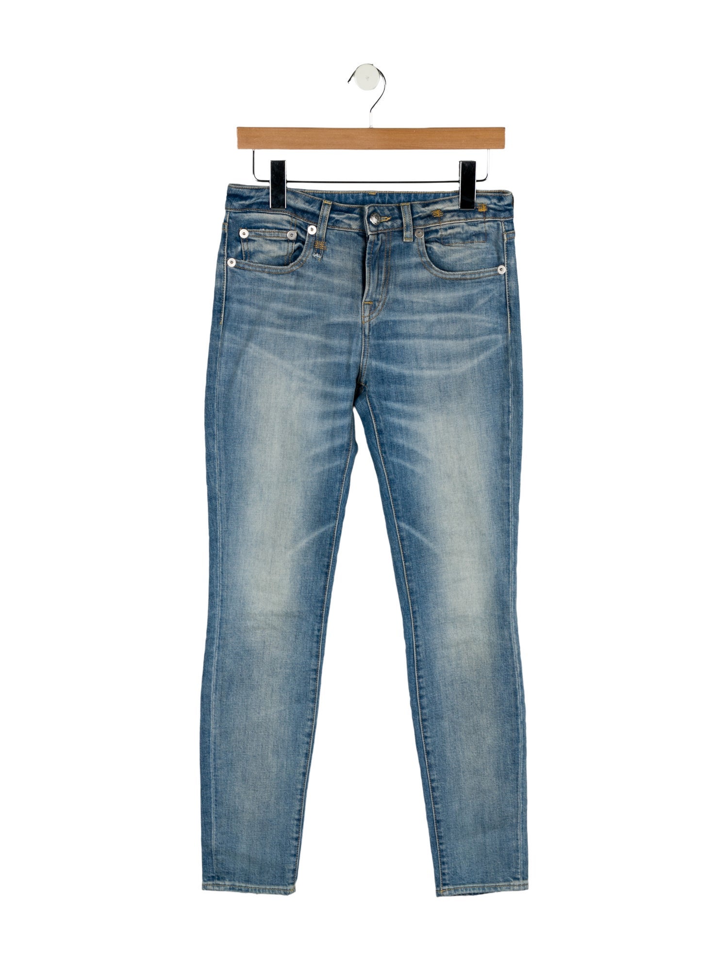 R13 Mid-Rise Skinny Leg Jeans