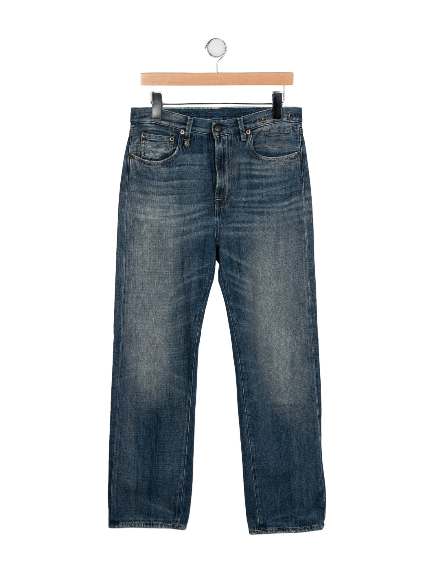 R13 High-Rise Straight Leg Jeans