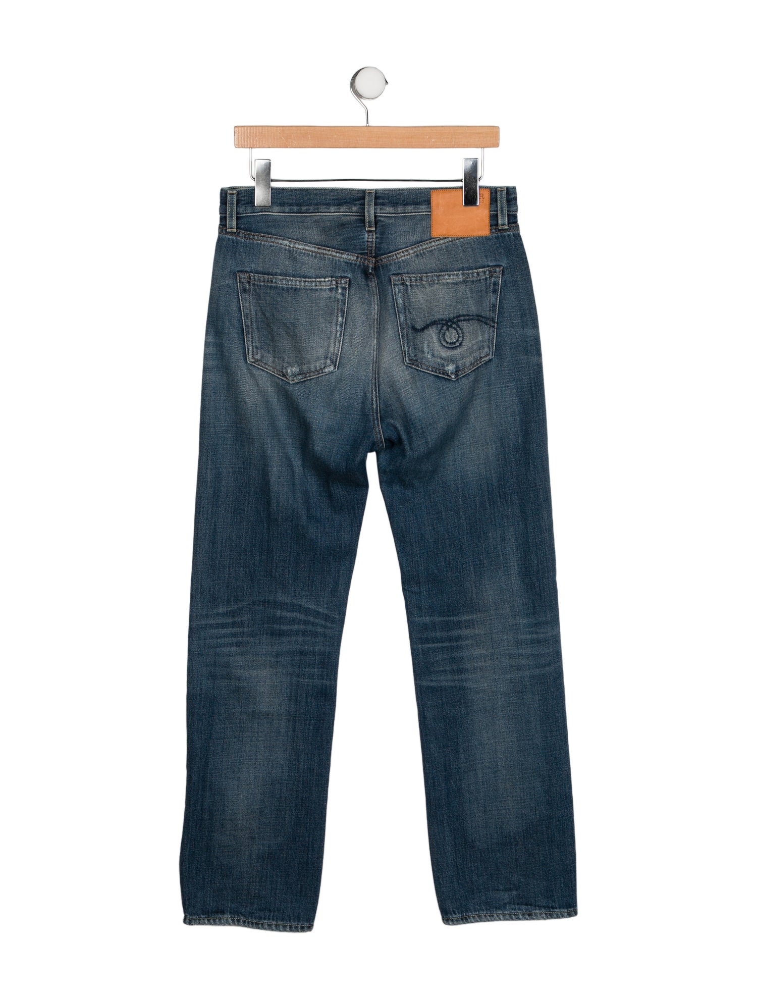 R13 High-Rise Straight Leg Jeans