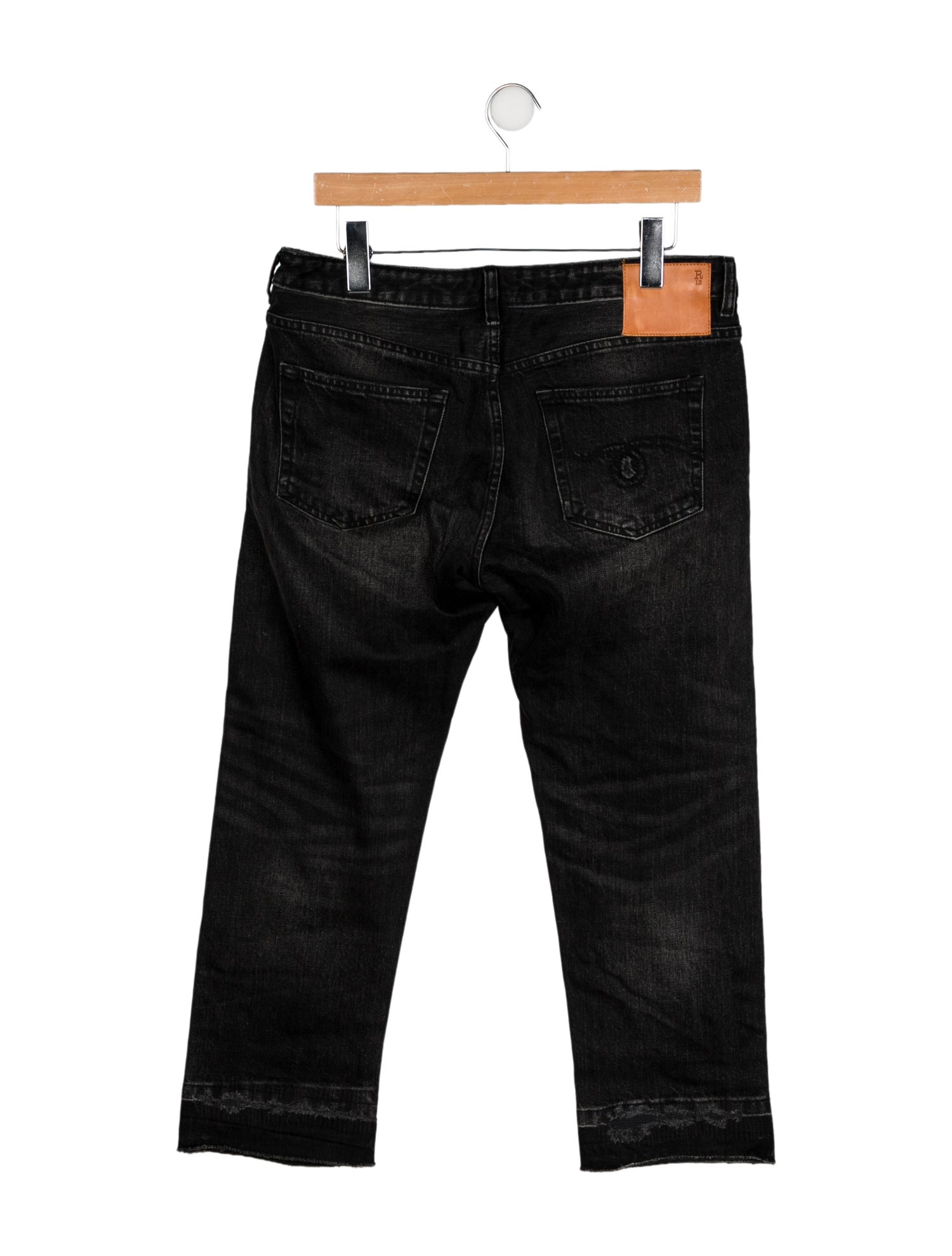 R13 Mid-Rise Straight Leg Jeans