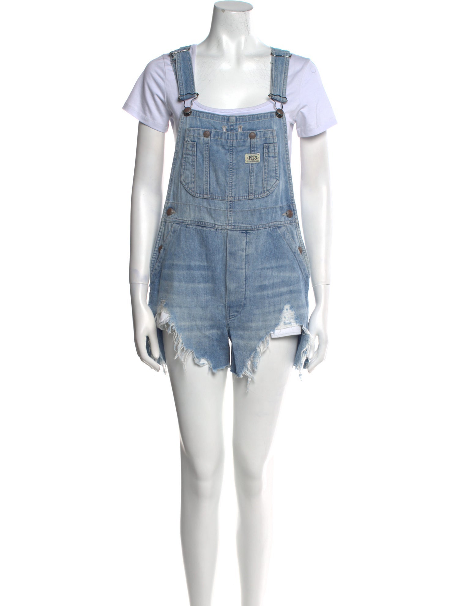 R13 Square Neckline Romper