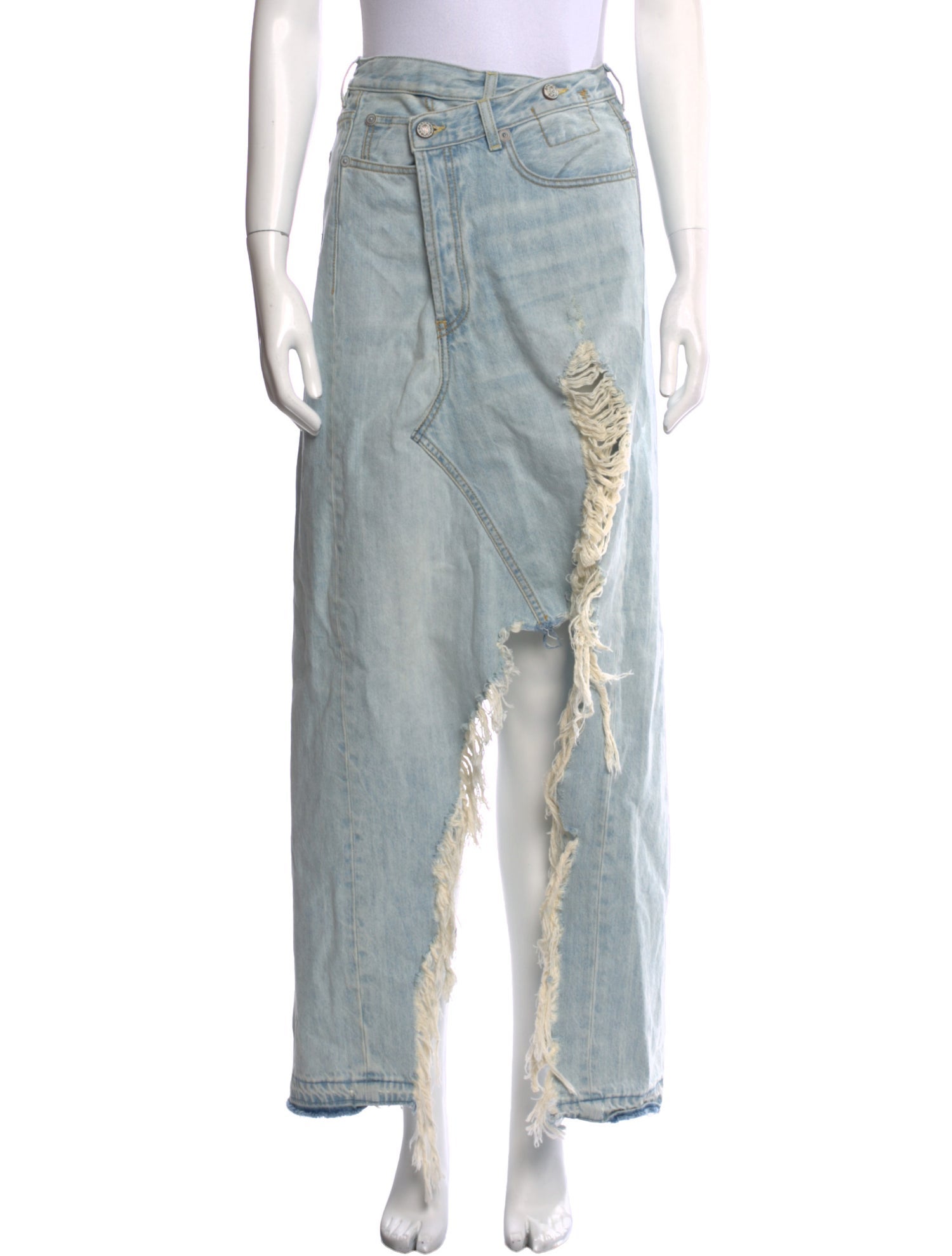 R13 Distressed Accents Long Skirt