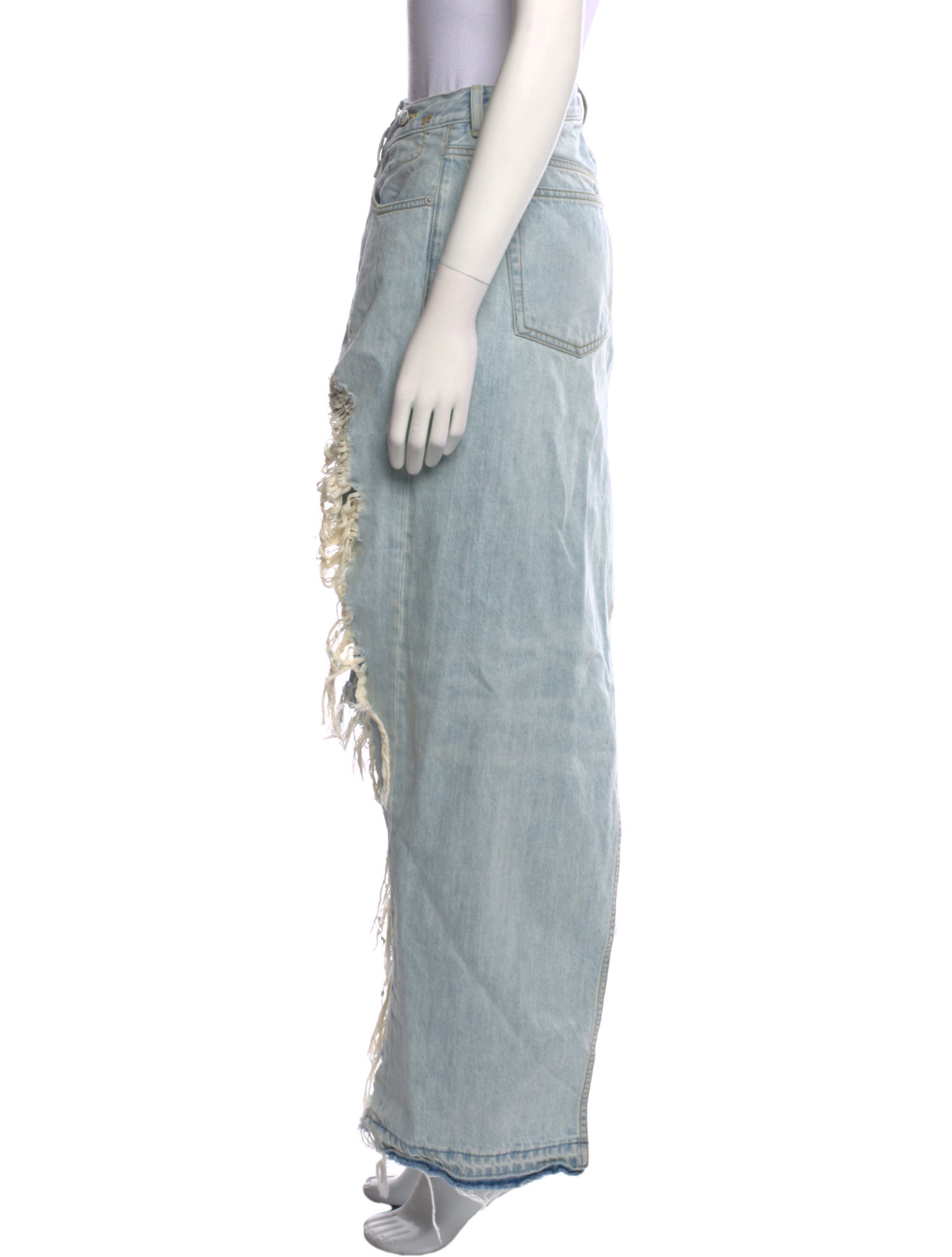 R13 Distressed Accents Long Skirt