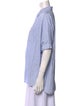 R13 Striped Short Sleeve Button-Up Top