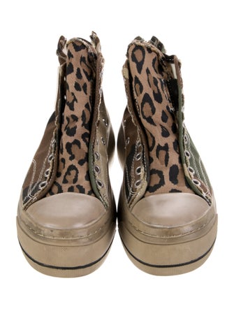 R13 Canvas Camouflage Print Chunky Sneakers