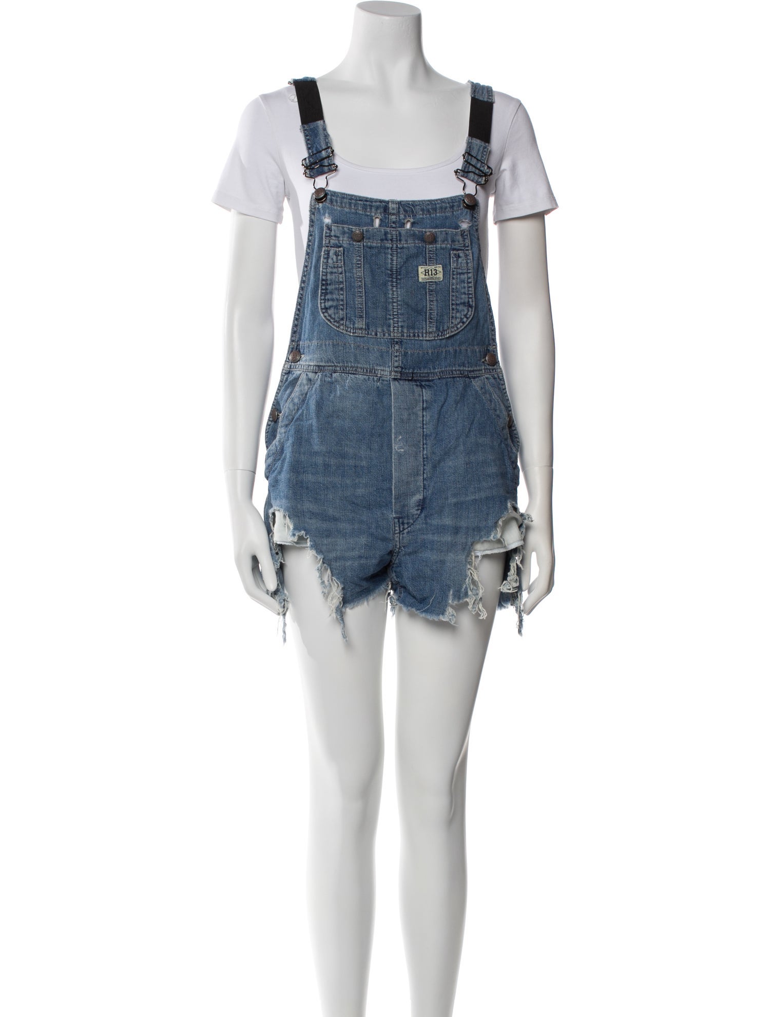 R13 Square Neckline Romper