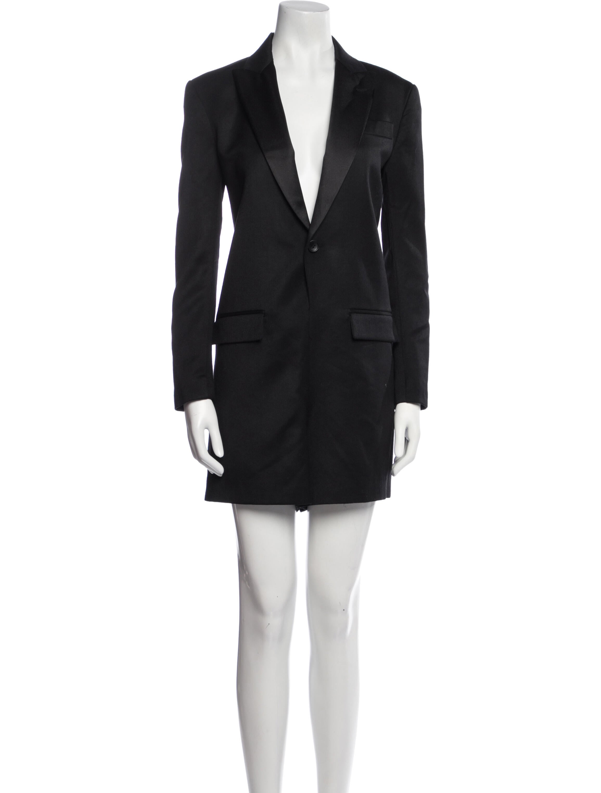 R13 Wool Plunge Neckline Romper