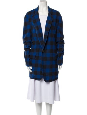 R13 Coats Plaid Print Coat S
