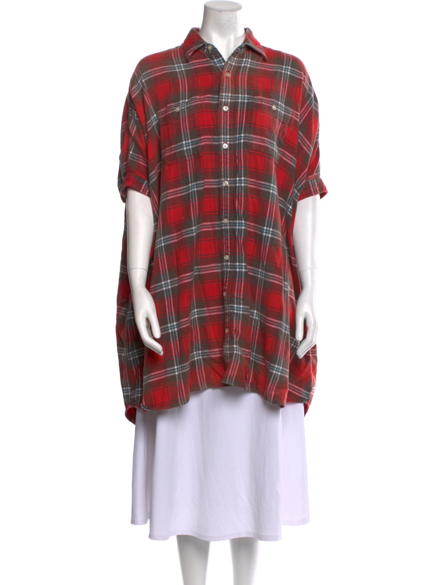 R13 2022 Plaid Print Tunic