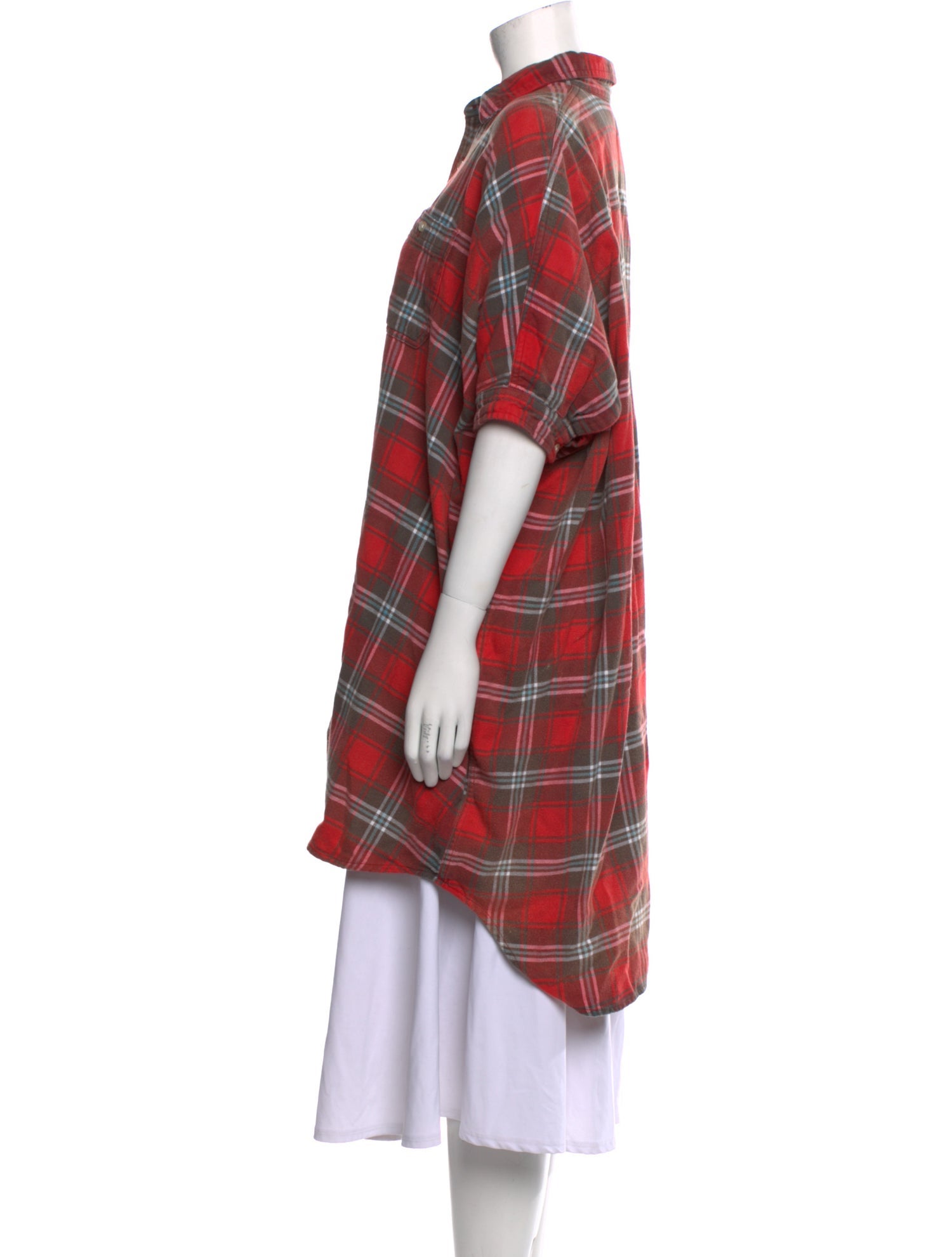 R13 2022 Plaid Print Tunic