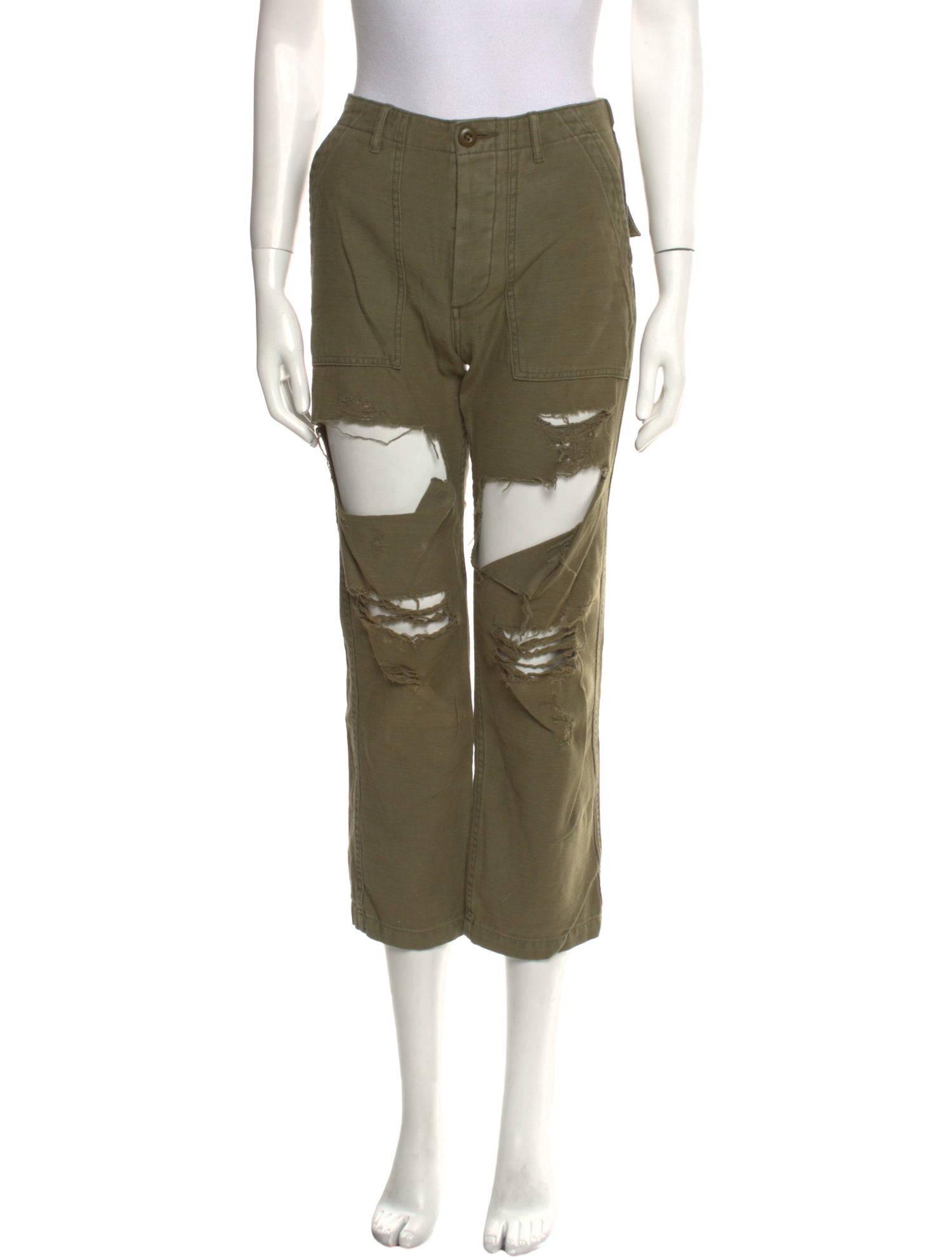 R13 Mid-Rise Straight Leg Jeans