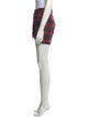 R13 Plaid Print Mini Shorts