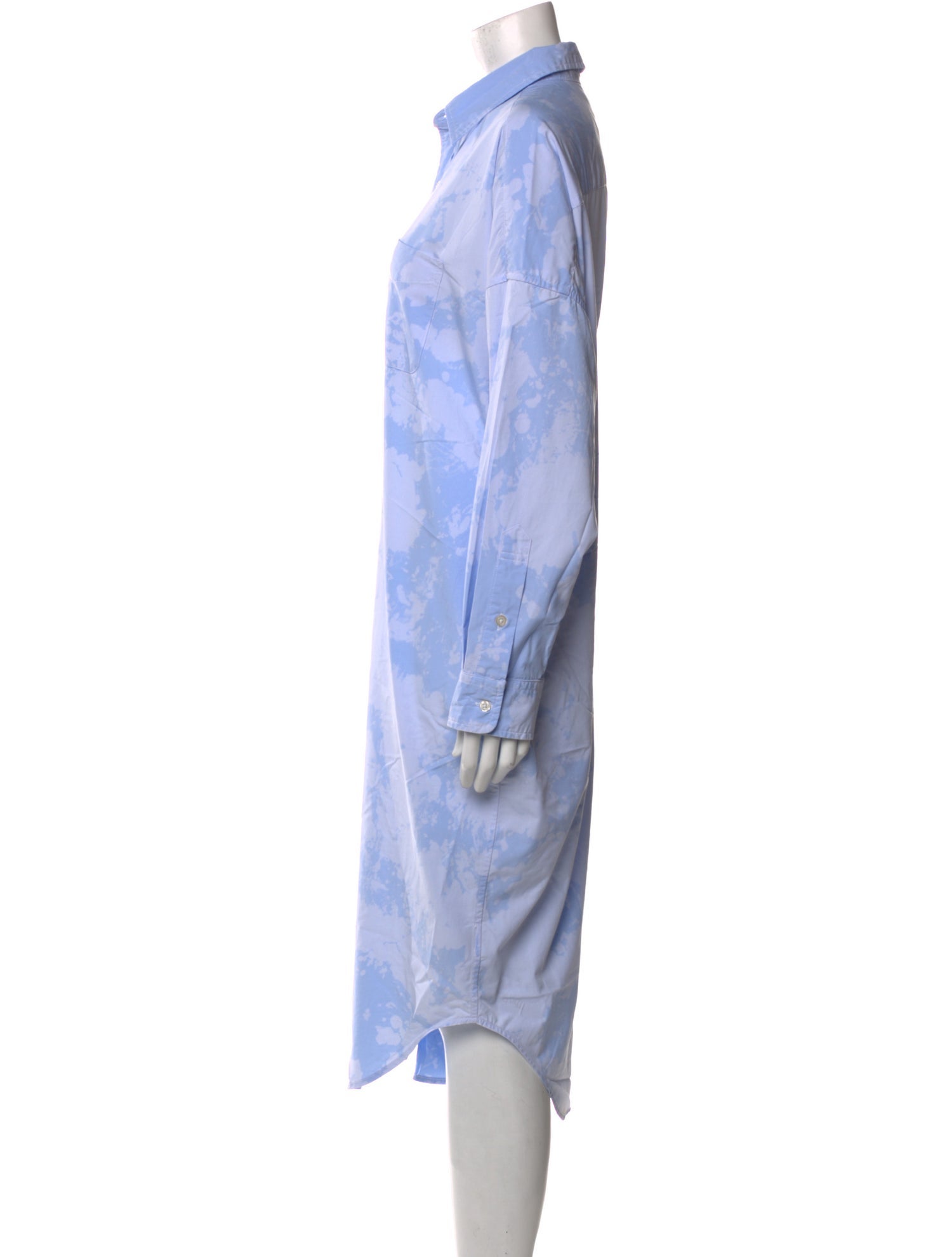 R13 Tie-Dye Print Midi Length Dress