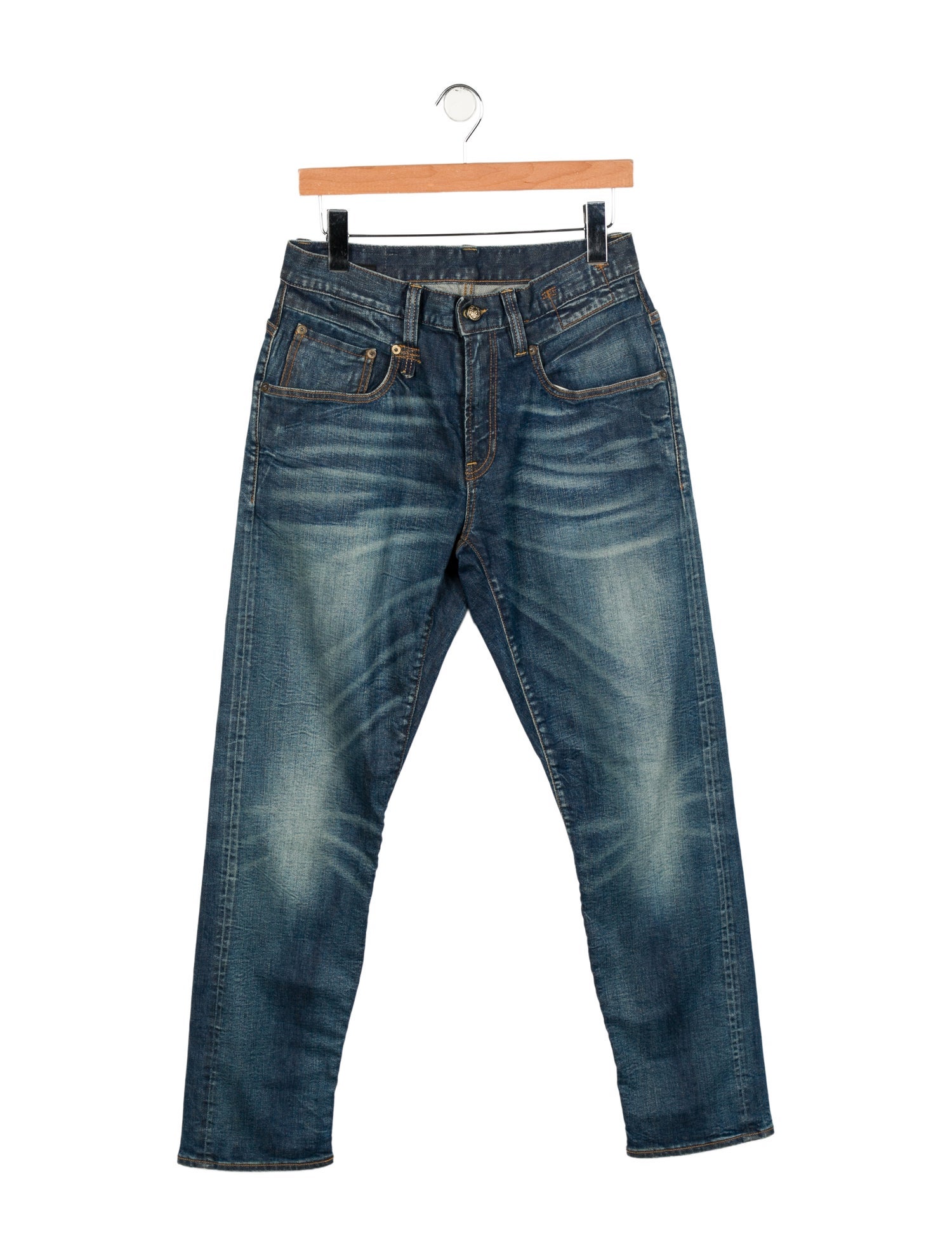 R13 Mid-Rise Straight Leg Jeans