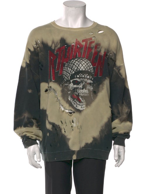 R13 Graphic Print Crew Neck Sweatshirt