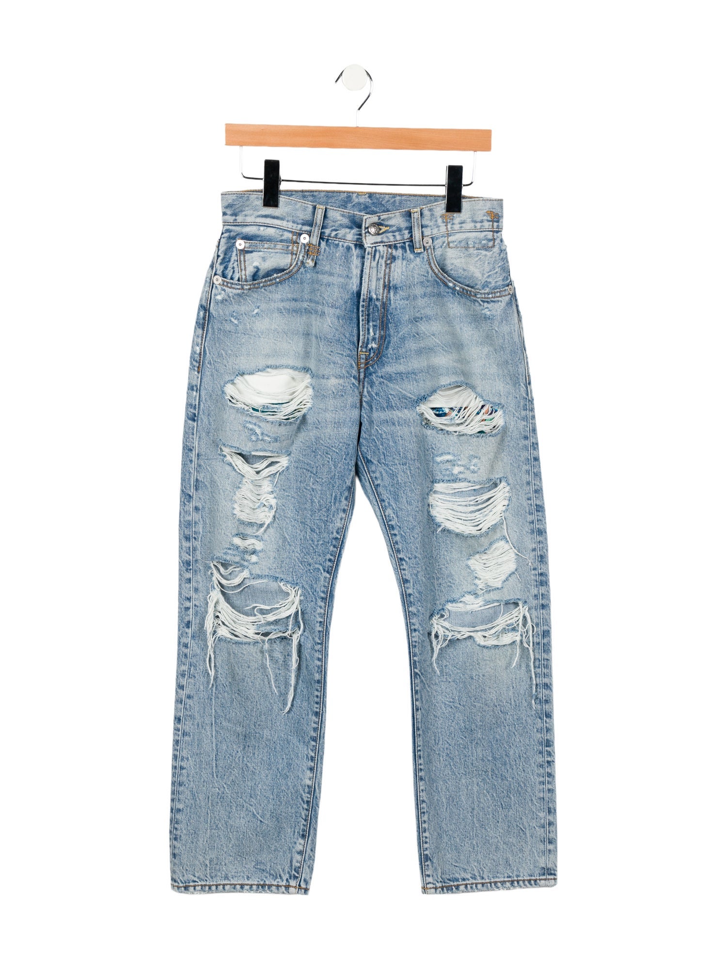 R13 Mid-Rise Straight Leg Jeans