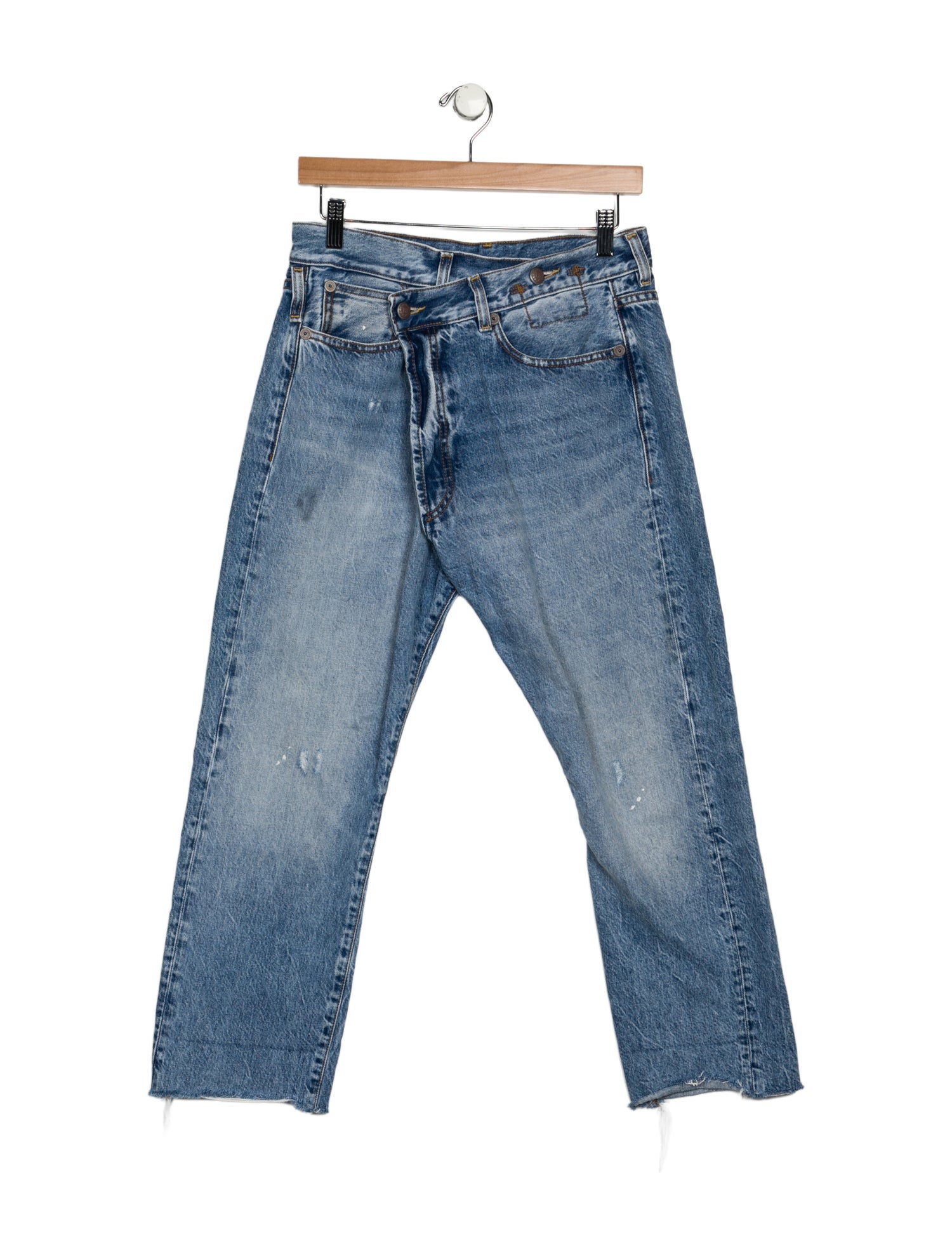 R13 High-Rise Straight Leg Jeans