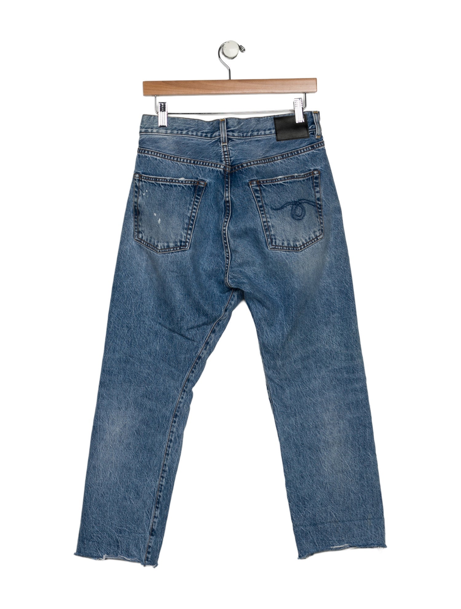 R13 High-Rise Straight Leg Jeans