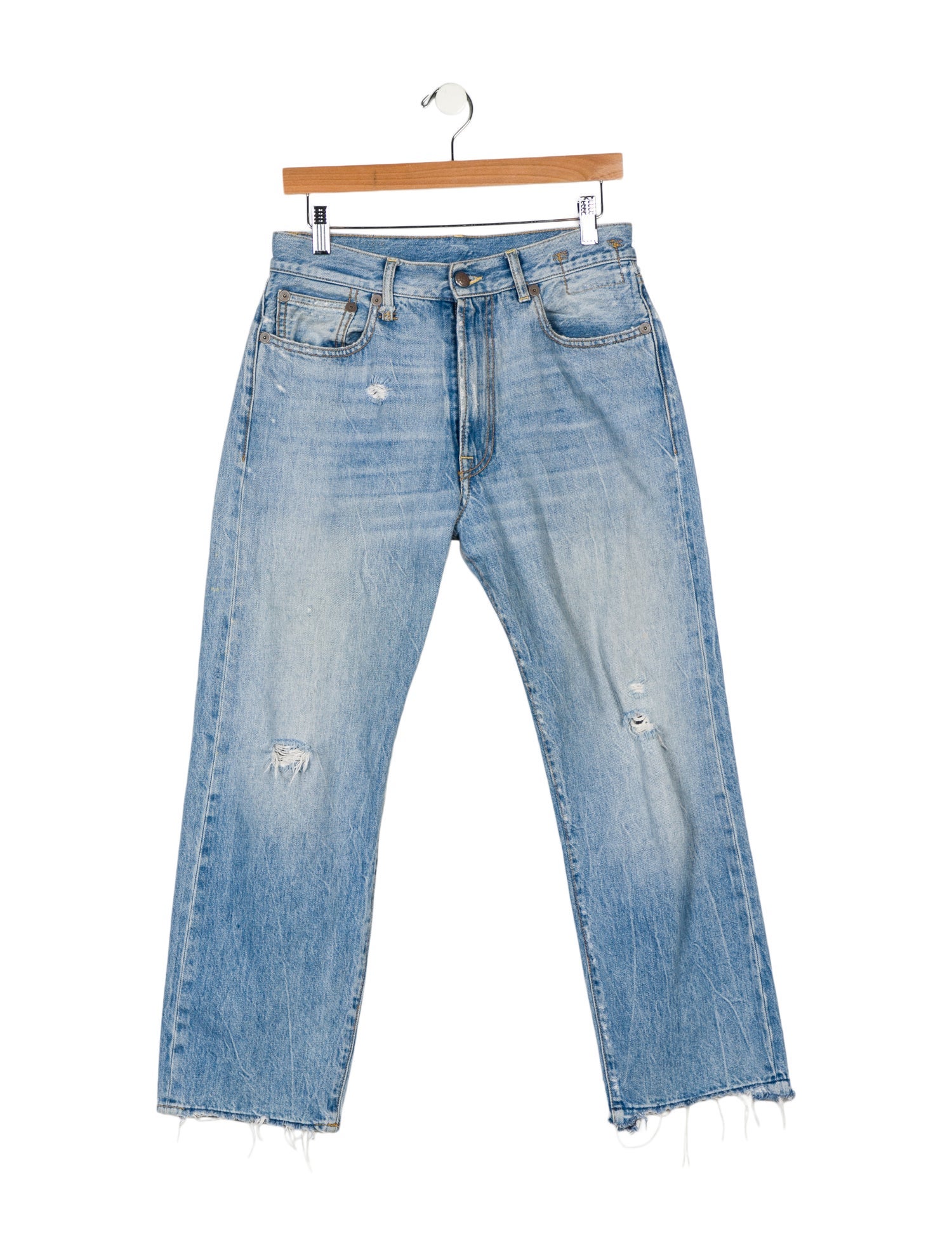 R13 Mid-Rise Straight Leg Jeans