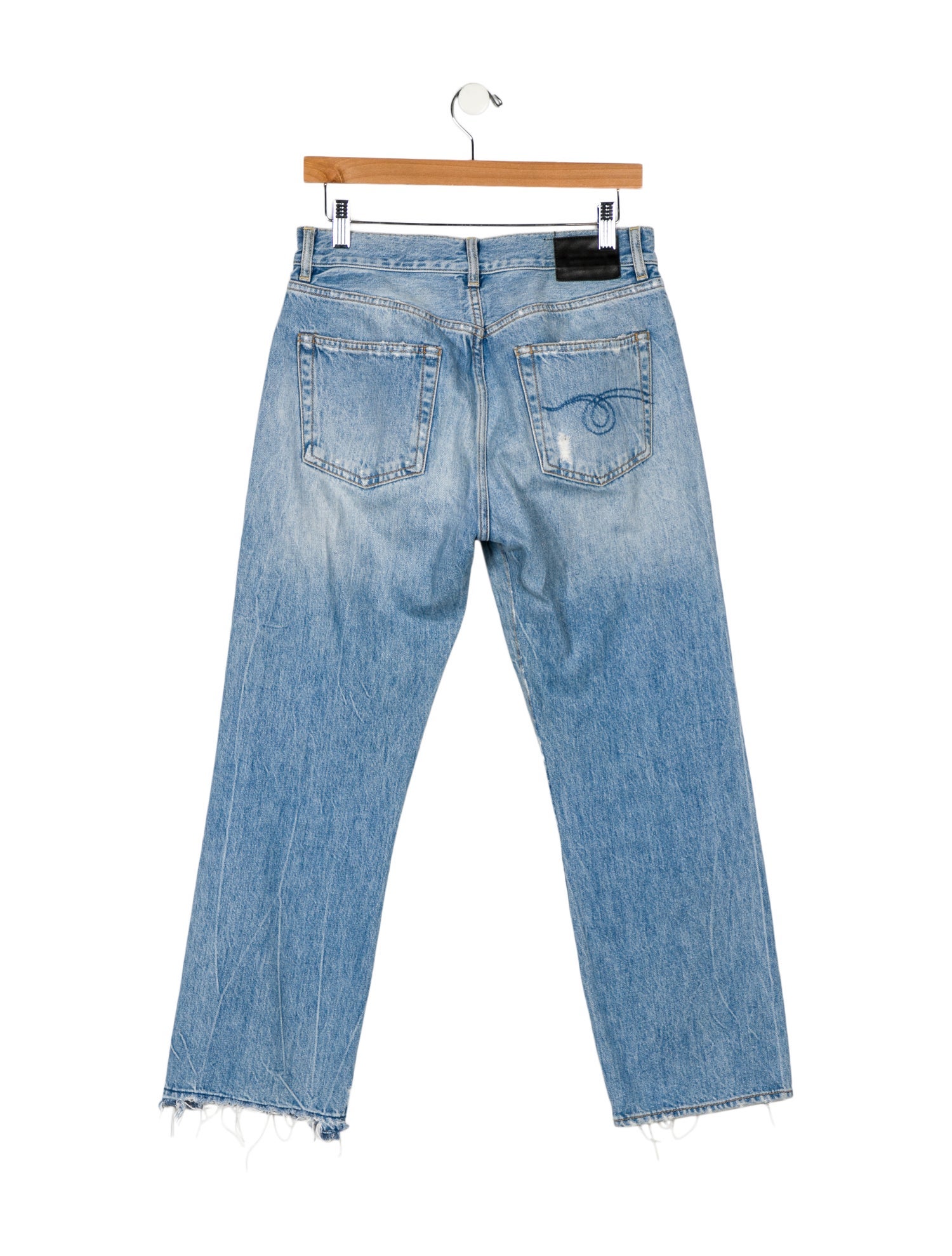 R13 Mid-Rise Straight Leg Jeans