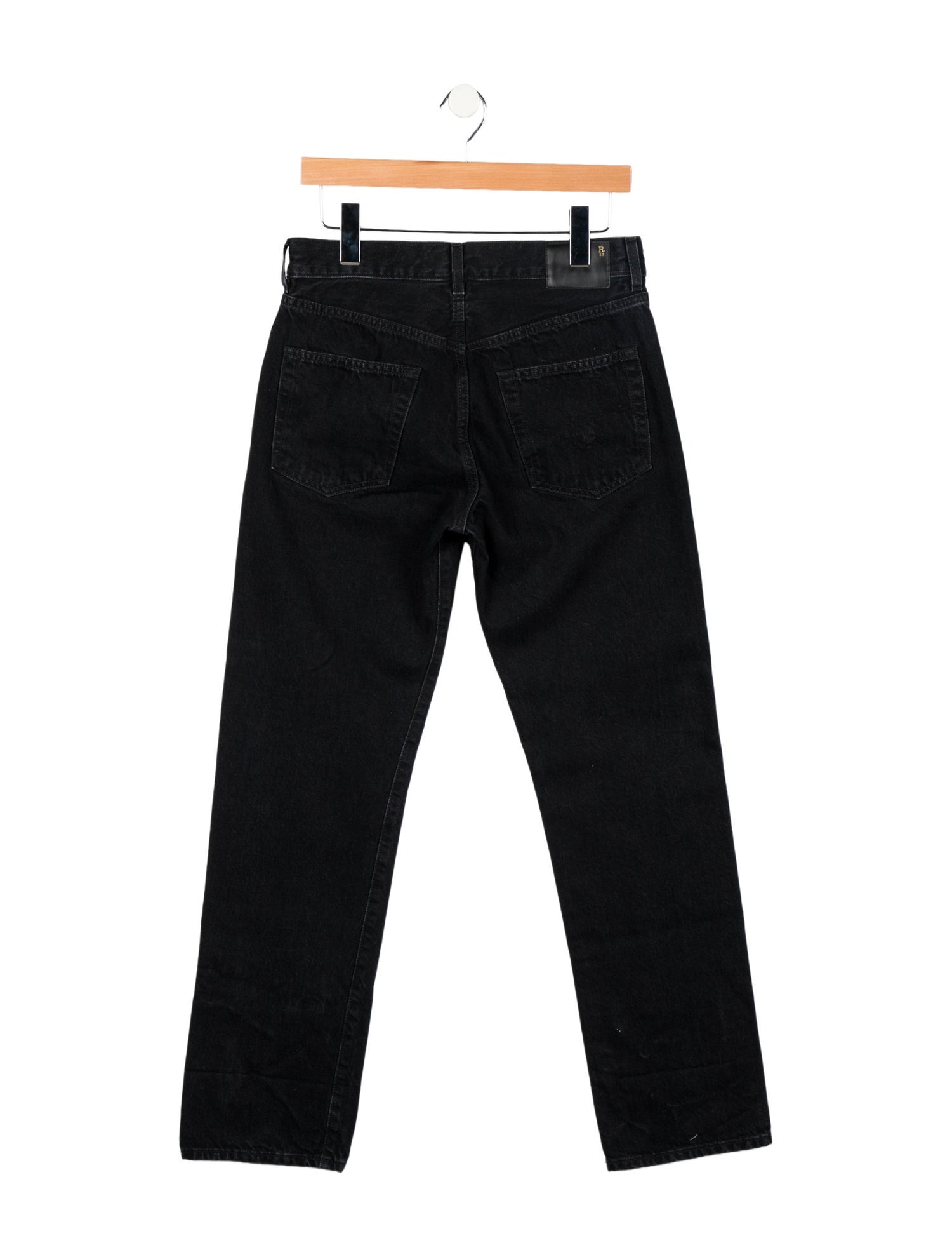 R13 Mid-Rise Straight Leg Jeans