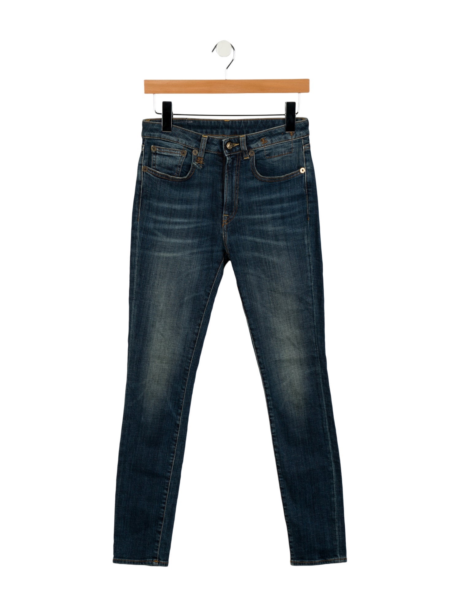 R13 High-Rise Straight Leg Jeans