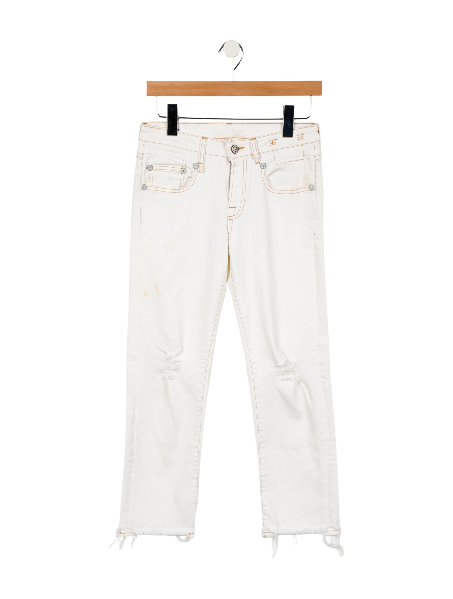 R13 High-Rise Straight Leg Jeans