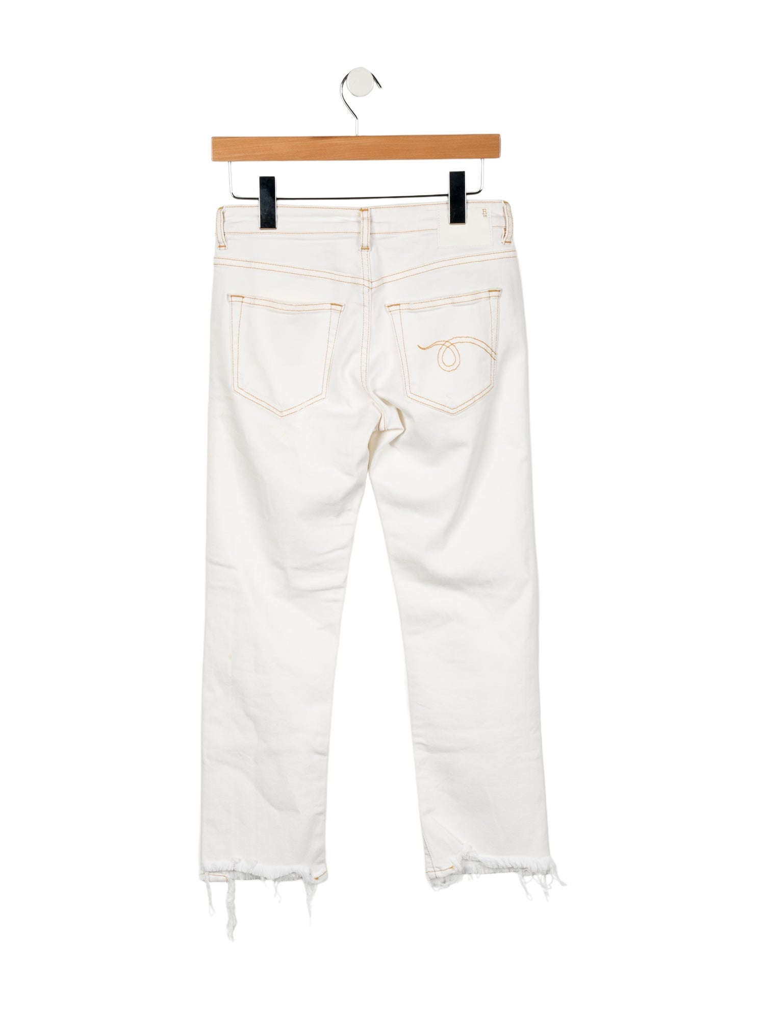 R13 High-Rise Straight Leg Jeans