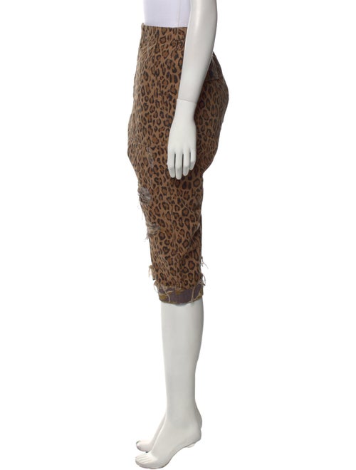 R13 Animal Print Wide Leg Pants