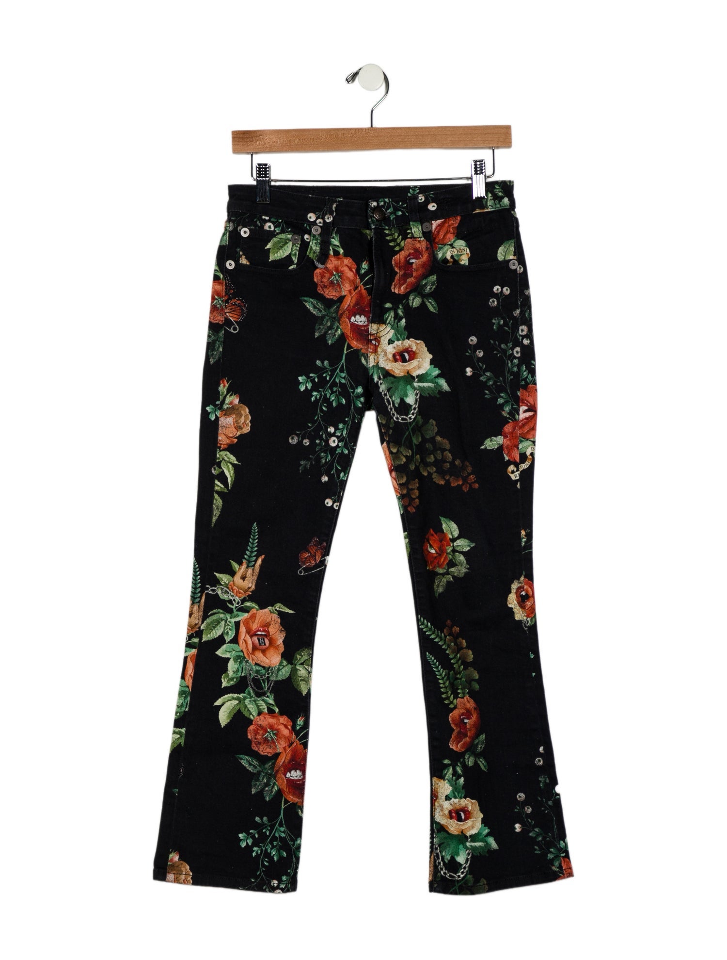 R13 Mid-Rise Straight Leg Jeans